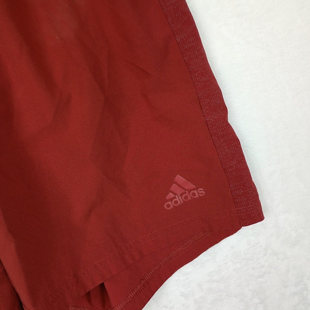 Adidas Supernova Mens Running Shorts Burgundy Red Mesh Lined Size Medium 7 Inch - Picture 3 of 5